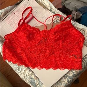 6️⃣4️⃣9️⃣ Elegant Red Lace Bralette